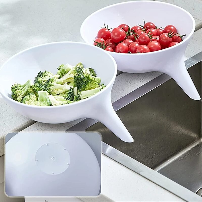 Égouttoir en plastique pour légumes et fruits, panier de cuisine, passoire créative pour aliments