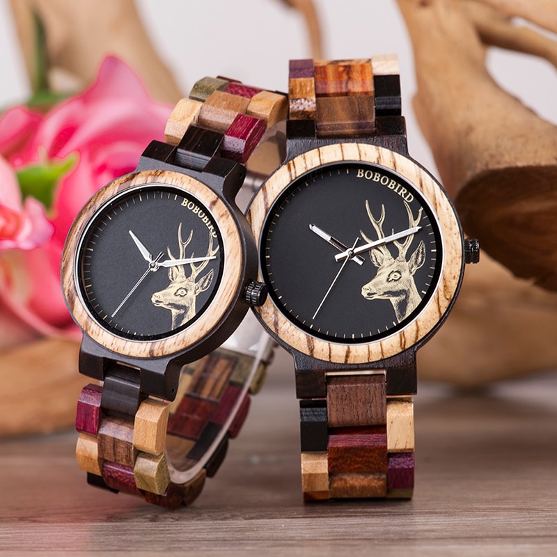 BOBO BIRD Fast Wooden Wristwatch Handmade Date Week Display Clock relogio masculino LED For Birthday Anniversary