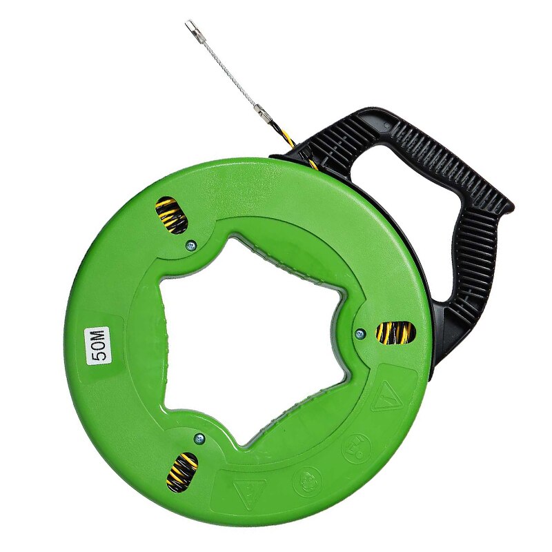 30/40/50M 4.5mm fibre de verre poisson bande bobine extracteur Conduit Conduit fil de traction vert Non conducteur rapide fil extracteur