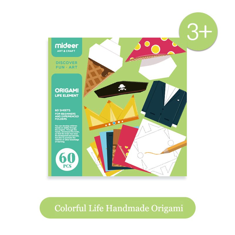 MiDeer Speelgoed voor Kinderen Kinderen Creatieve Handgemaakte Origami Hand-made DIY Set Kleuterschool Handgemaakte Origami Speelgoed voor Kinderen> 3Y: Bruin