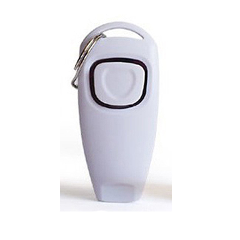 Pet Dog Whistle En Clicker Puppy Stop Barking Training Aid Tool Clicker Draagbare Trainer Huisdier Producten Levert: WHITE