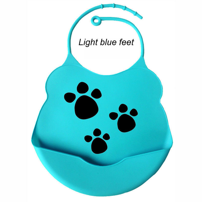Dessin animé mignon beau bébé bébé enfants Silicone bavoir enfant bébé déjeuner alimentation bavoirs étanche: G