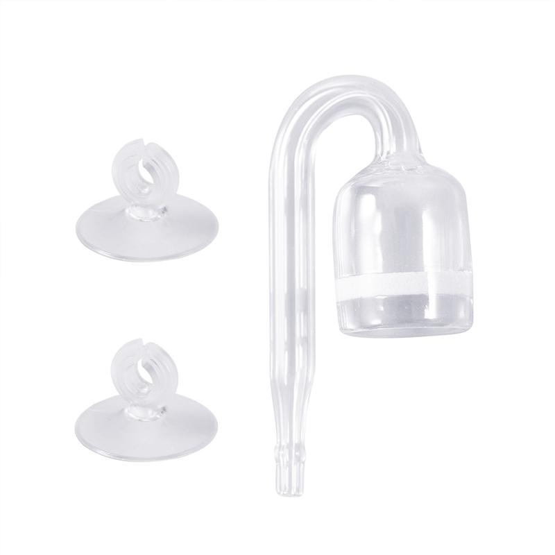 Aquarium  co2 diffuser controleer glazen buis met zuignap praktische u-vorm aansluiten voeding  co2 regelaar voor aquarium vistank