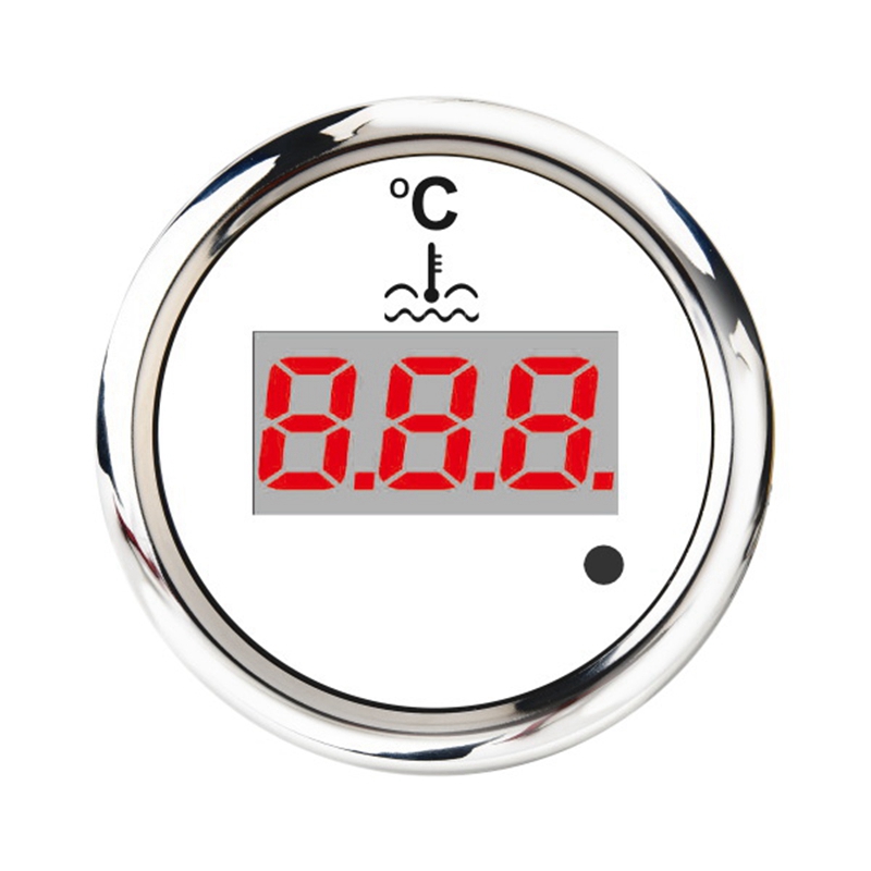 52mm Digital Water Temp Gauge 0-120 Celsius Universal Water Temperature Meter Indicator Red Backlight with Alarm