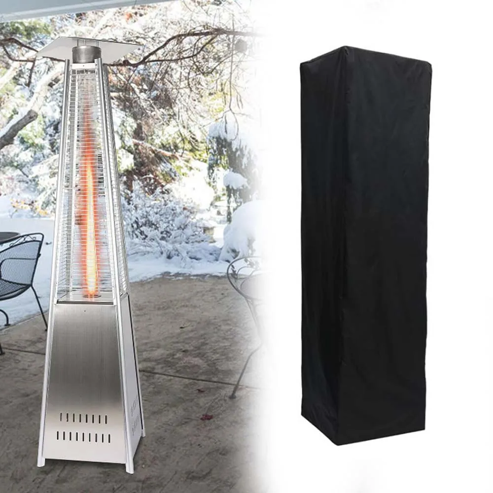 Abdeckung für Terrassenheizungen, wasserdichte Gaspyramiden-Abdeckung für Terrassenheizungen, quadratische Abdeckung für Außenheizungen, 87" H x 21" B x 24" L: Default Title