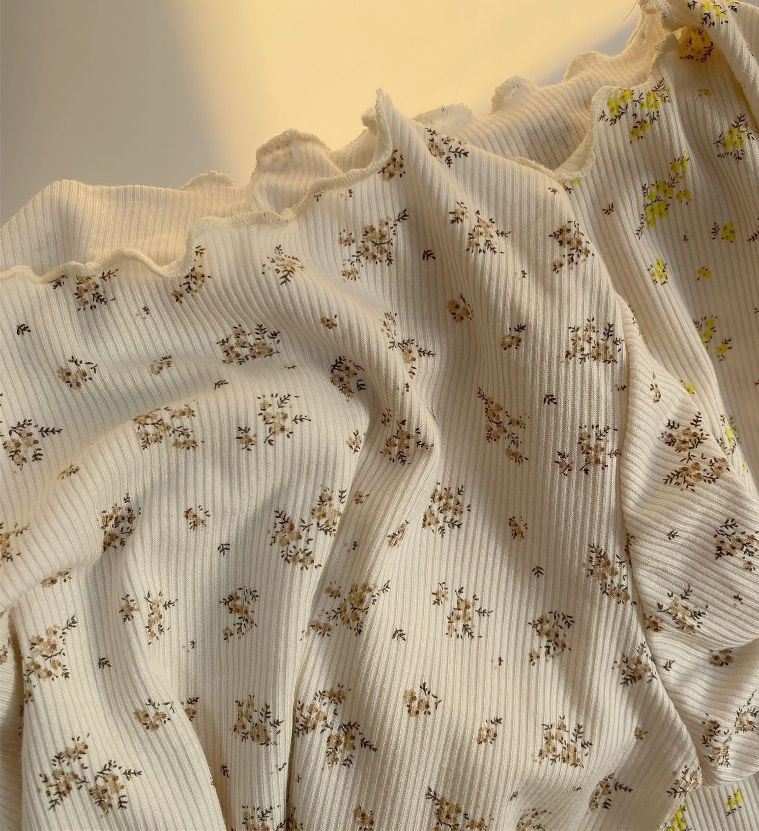 Deer jonmi 2022 Summer Baby Girls t-shirt con stampa floreale stile coreano bambini morbidi t-shirt sottili manica corta bambini Casual top: brown flowers / 24M