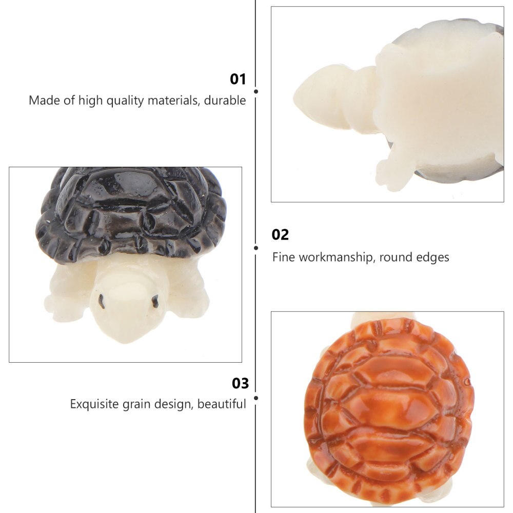 16Pcs Simulation Turtle Models Micro Turtle Model Adornment Cake Adornment