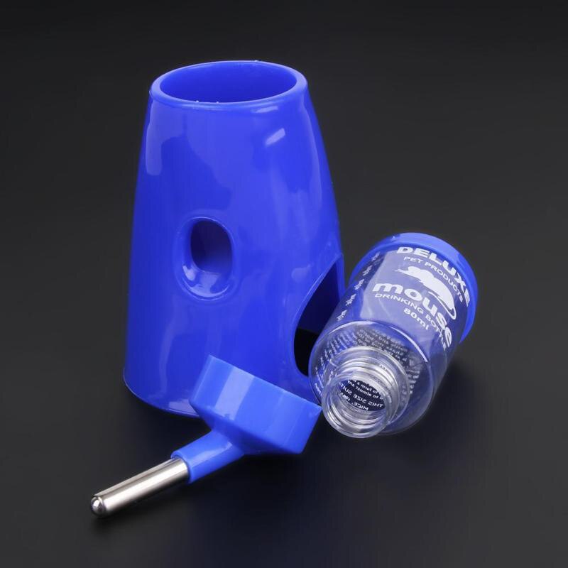 Hamster Drinker Drinking Water Set Anti-leakage 80ML 2-in-1 Cooling Room Hamster Supplies Hamster Water Bottle 1pc Random Color