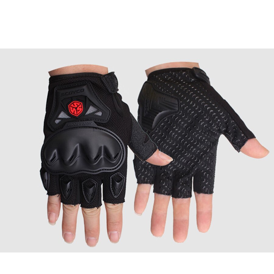 SCOYCO MC29D Half Hand Glove Motorcycle Protective Breathable Finger Fingerless Glove Anti-skip Cycling Grip Motorcycle Gloves