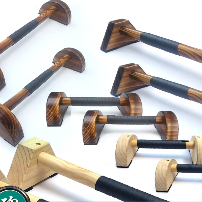 Soportes de empuje de madera de 50cm, equipos de ejercicio para gimnasio deportivo, soportes de realce para Fitness, entrenador muscular de pecho en casa, pinza de mano D90405