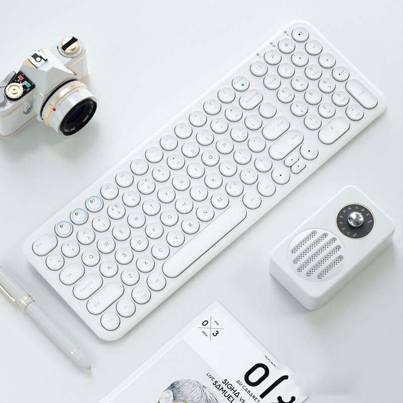 Bluetooth Keyboard Mouse Set PC Gamer Magic Gaming Keyboard Mouse Combo For iPad Tablet Phone Computer Keyboard Laptop Keypad: White Keyboard