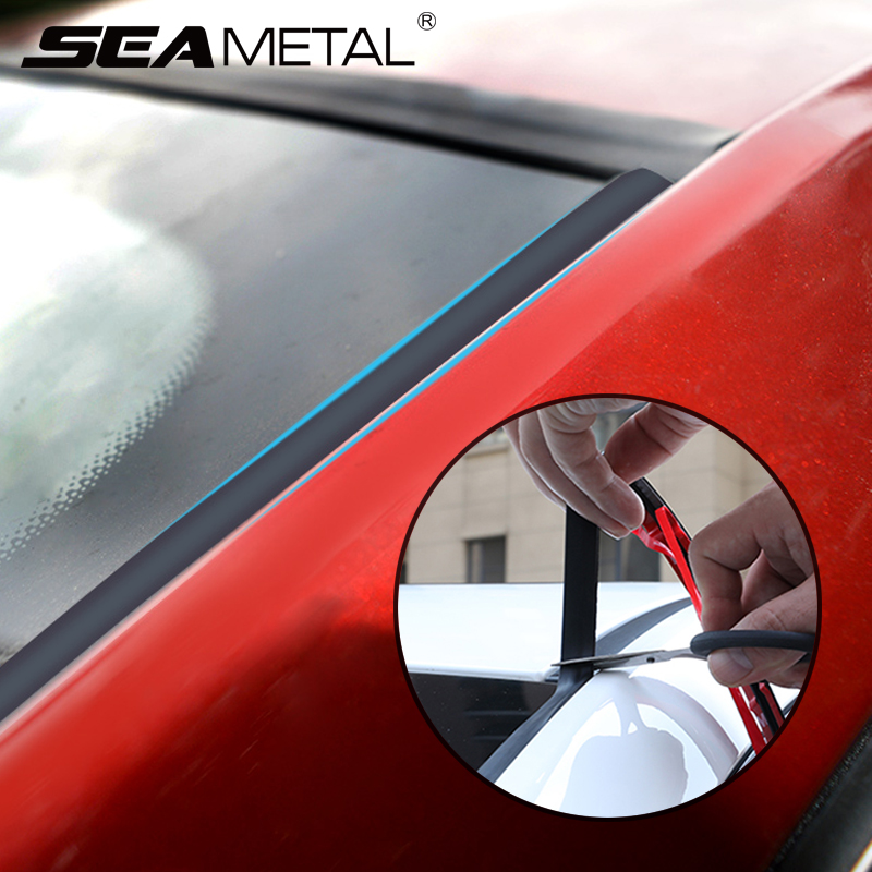 Car Seals Auto Window Rubber Seal Strip Universal Roof Window Edge Sealing Stickers Auto SoundProof Noise Insulation Sealant