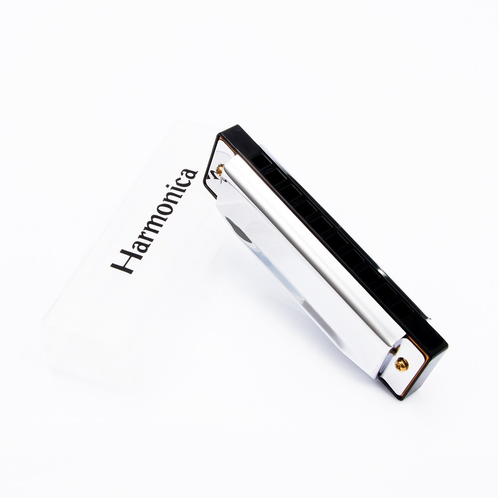 Blues Harmonicas 10 Holes 20 Tone Key of C Blues Jazz Rock Folk Musical Instrument Diatonic Harp Stainless Steel with Case