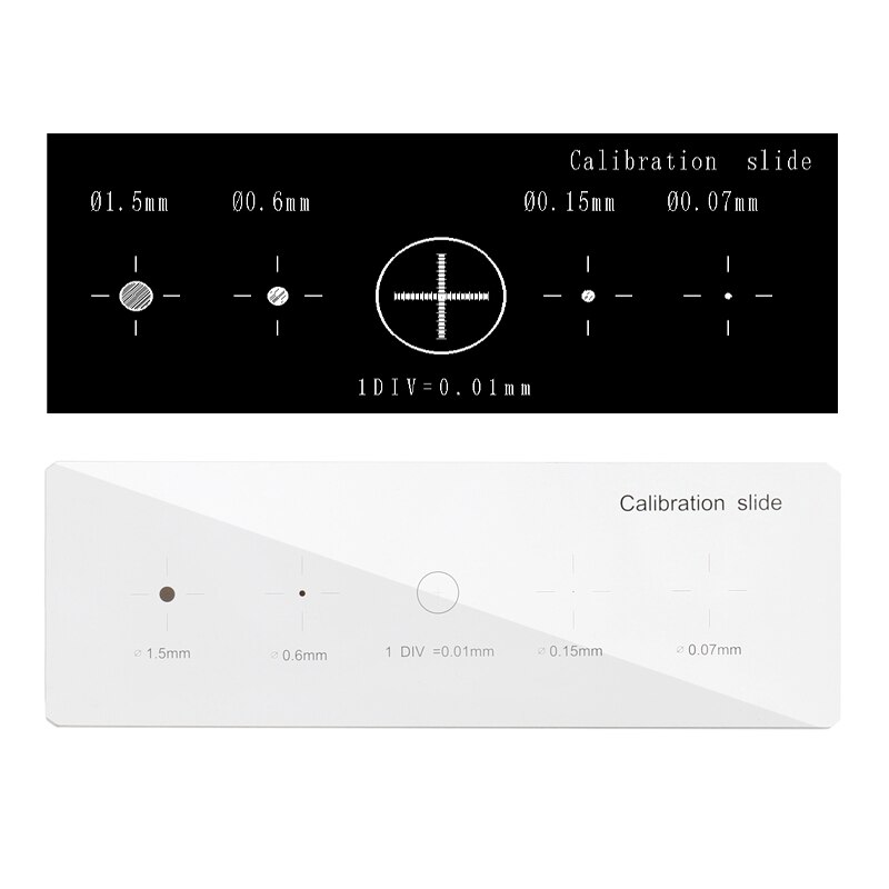 0.01 Mm Microscope Glass Ruler Calibration Ruler Measuring Ruler Micro Ruler 1 DIV Microscope Measurement Micrometer: Orange