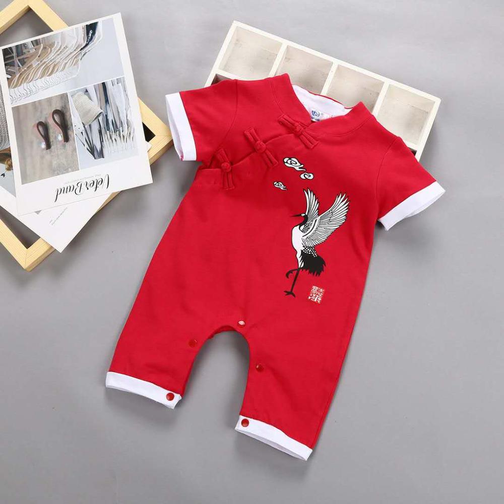 Kid Baby Kleding Voor Chinese Jaar Baby Jongen Meisje Korte Mouw Romper.