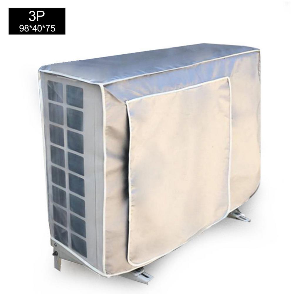 Unidad de aire acondicionado exterior, cubierta de protección solar a prueba de lluvia, tela Oxford recubierta de plata, Unidad Principal: 98X40X75CM