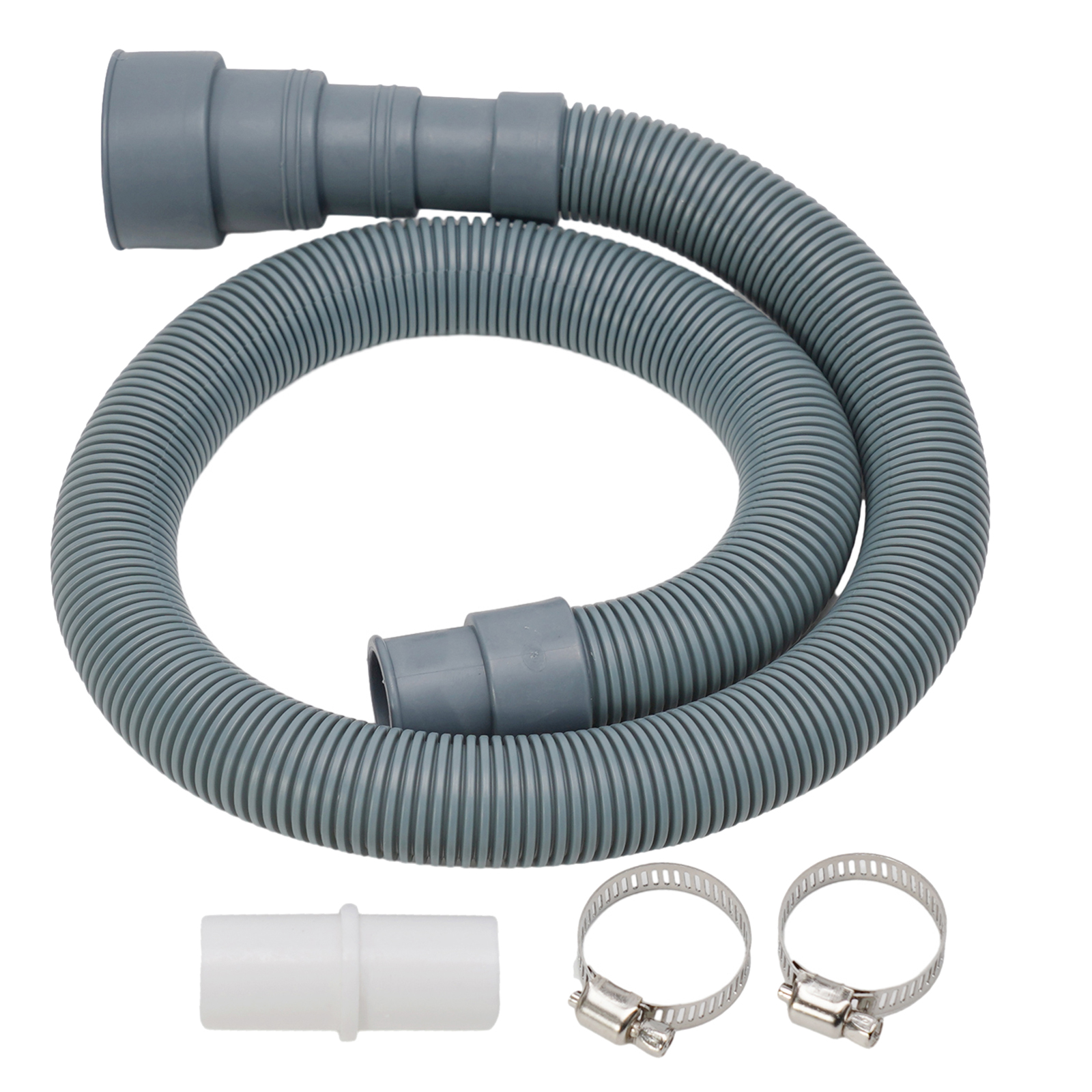 Universal Washing Machine Dishwasher Drain Hose Multi-function Drum Washing Machine Drain And Sewage Hose Extension Kit: WHITE