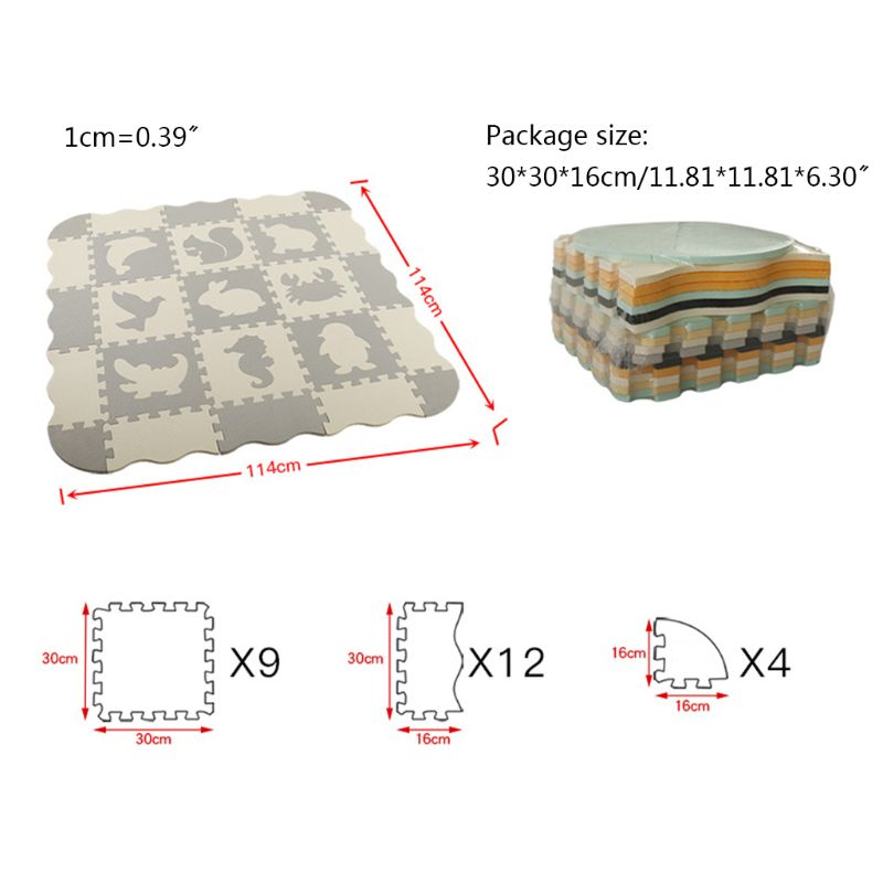 25 stuks baby speelmat peuter kind binnen zachte in elkaar grijpende eva foam vloer speelmat 425f