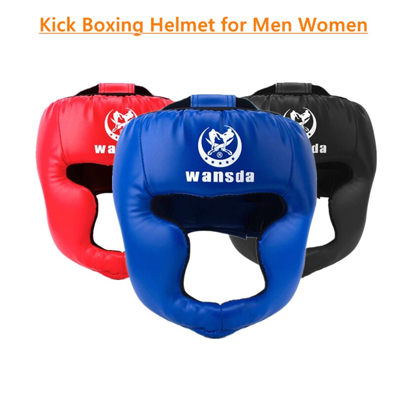 Casco de Kick Boxing para adultos, equipo de entrenamiento, kárate, tailandés, Muay, MMA, Protector de cabeza de lucha libre, 1 ud.