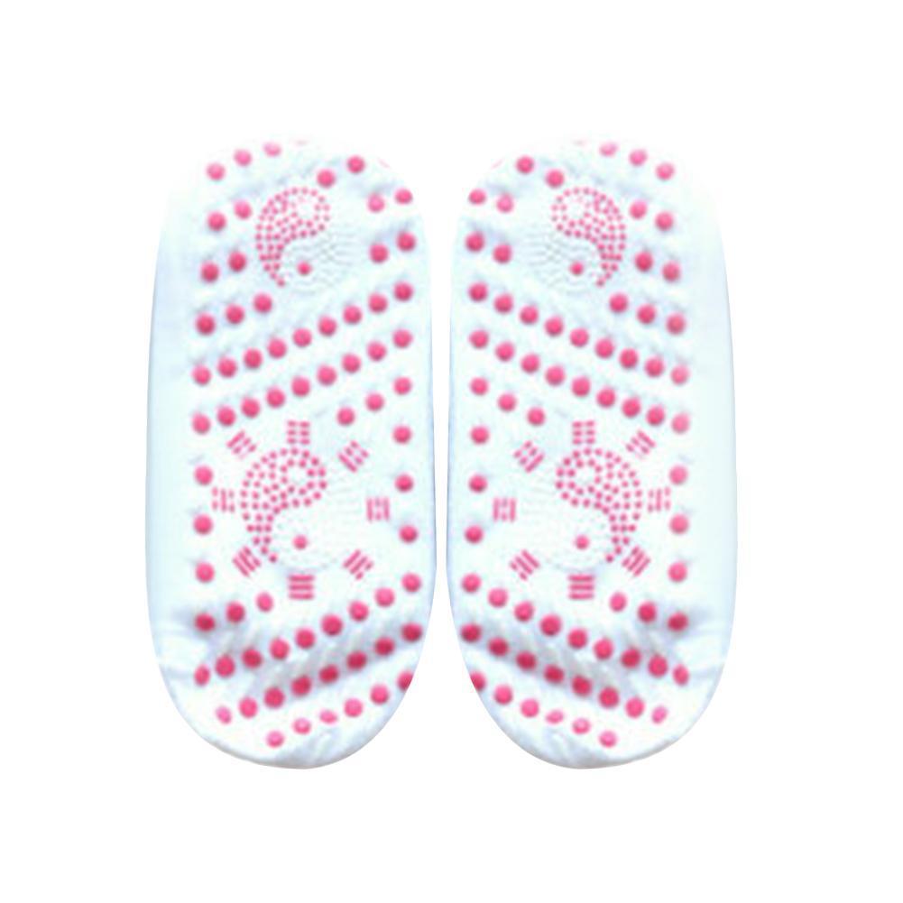 Magnetiske sokker terapi komfortable selvopvarmende sundhedspleje sokker turmalin åndbar massager vinter varme fodpleje sokker: Hvid