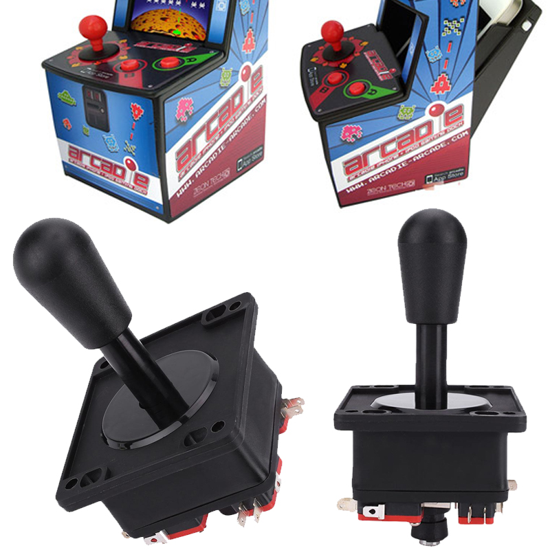 Joystick Arcade clásico negro, 8 vías, juego DIY, Joystick, Red Ball Fighting Stick, piezas de repuesto para juego Arcade