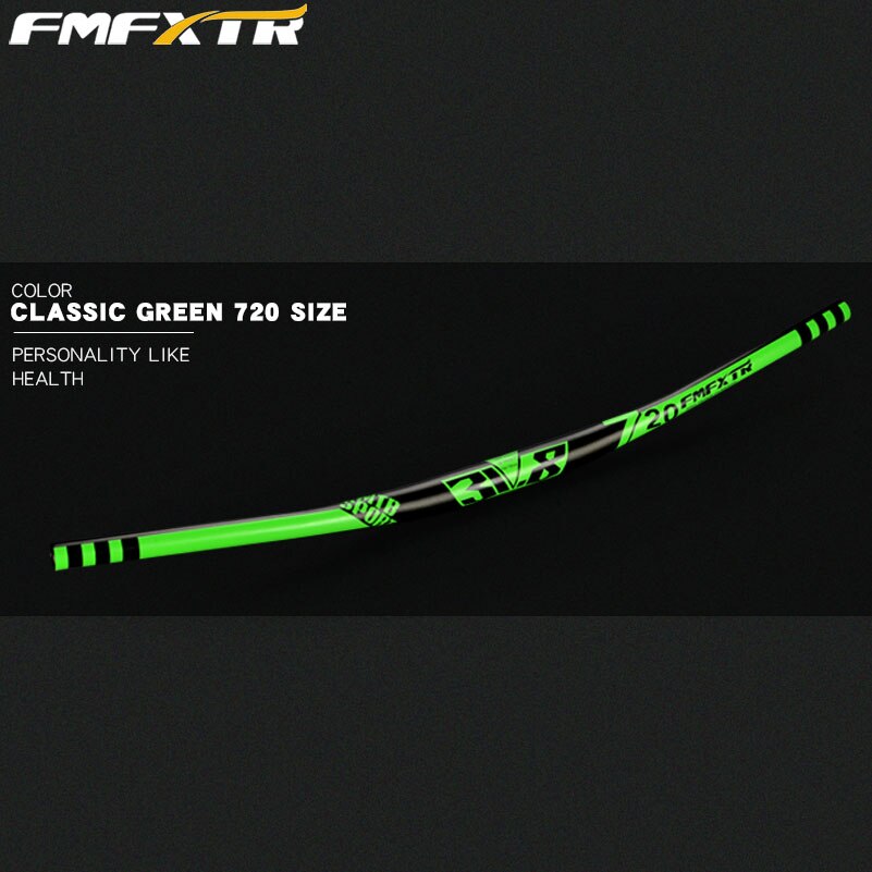 Aluminiumlegering fietsstuur mtb xm dh downhill racefiets stuur stijging stuur 10 graden backsweep 31.8*720/780mm: 720mm groene