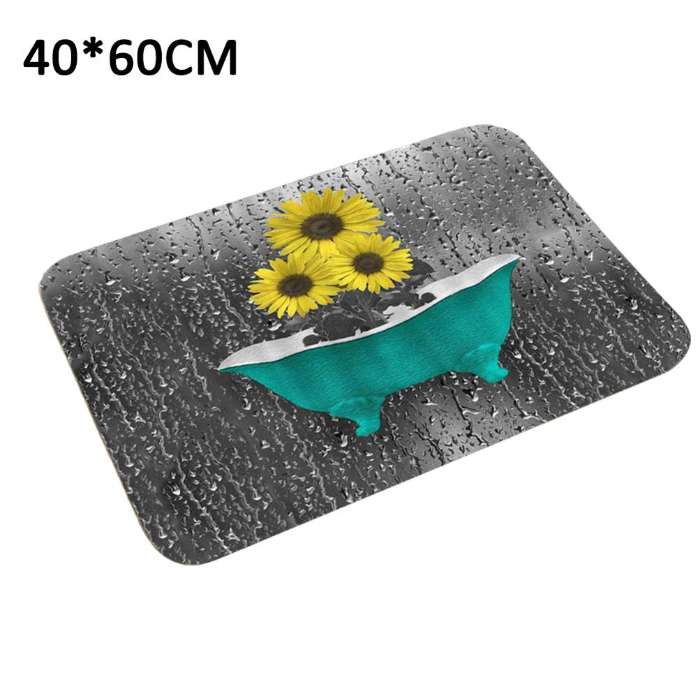 Porta Zerbino telecamera Da Letto Ingresso Cucina Girasole Stampato Pavimento Zerbino Rettangolo Antiscivolo Da Cucina Tappeto sporco cacciatore Pavimento Tappetini D20: A
