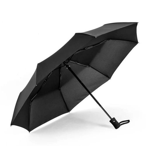 Automatisk paraply vindtæt herre sort kompakt bred auto åben tæt letvægt