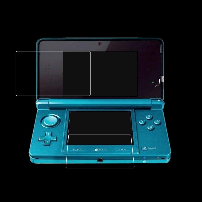 Clear Film Top+Bottom LCD Screen Protector For 3DSLL/XL Console H05A