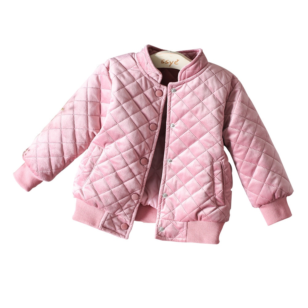 Children Winter Jacket Girl Winter Coat Kids Warm Thick Pink Coats: 3T