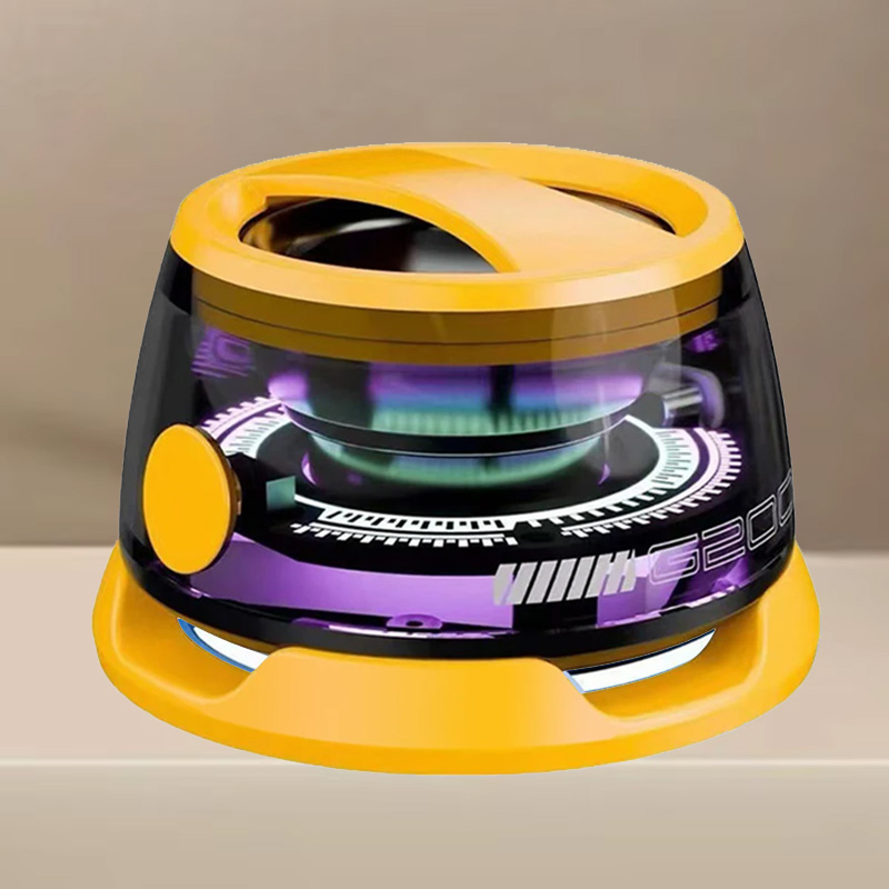 G200 bärbara mini bluetooth-högtalare rgb-belysning magnetisk högtalare  bt5.3 mini-ljudboxar 7 timmars uppspelning telefonhållare: Gul