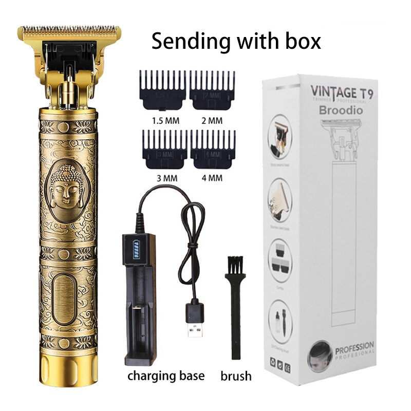 T9 Tondeuse Professionele Vintage T9 Haar Snijmachine Elektrische Baard Trimmer Voor Mannen Tondeuse Oplaadbare Tondeuse: Buddha-A