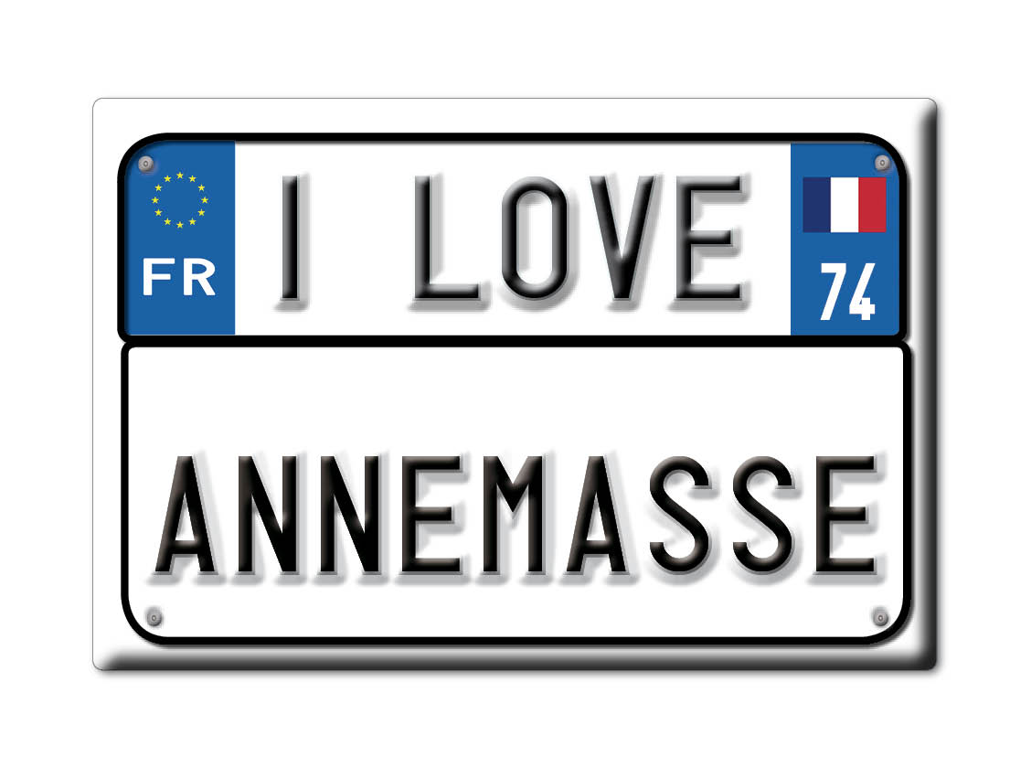 ANNEMASSE aimant lodestone ÎLE DE FRANCE (74) FRANCE frigo aimant SOUVENIR j'aime: License plate