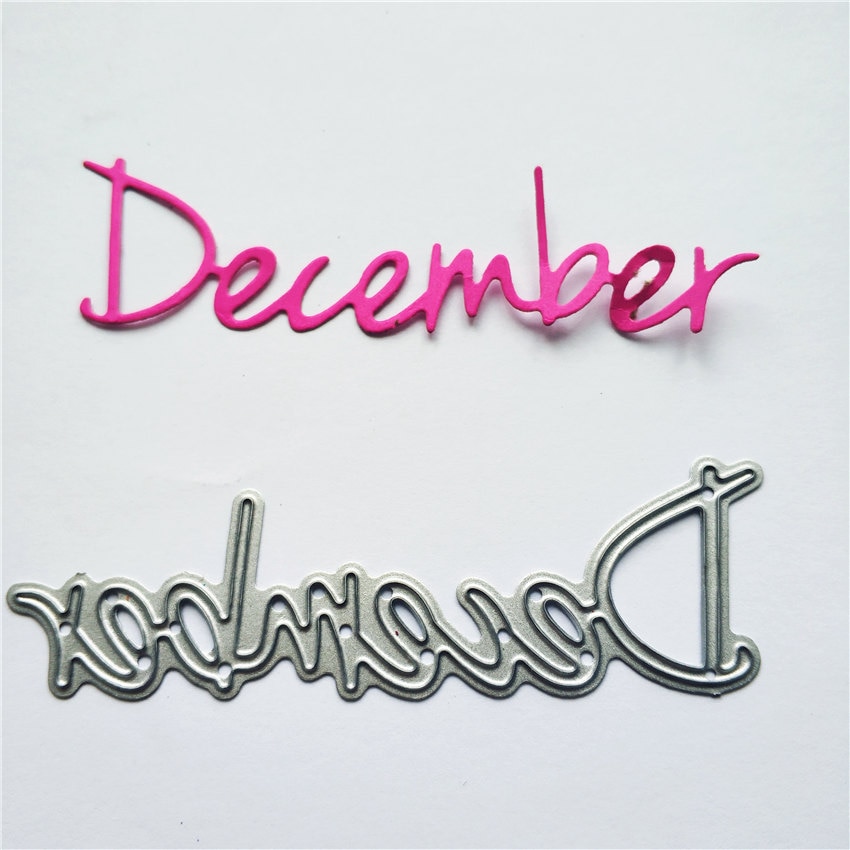 Metalen December Papier Stansen Sterft Voor Scrapbooking/Diy Kerst Bruiloft Halloween Pasen Kaart