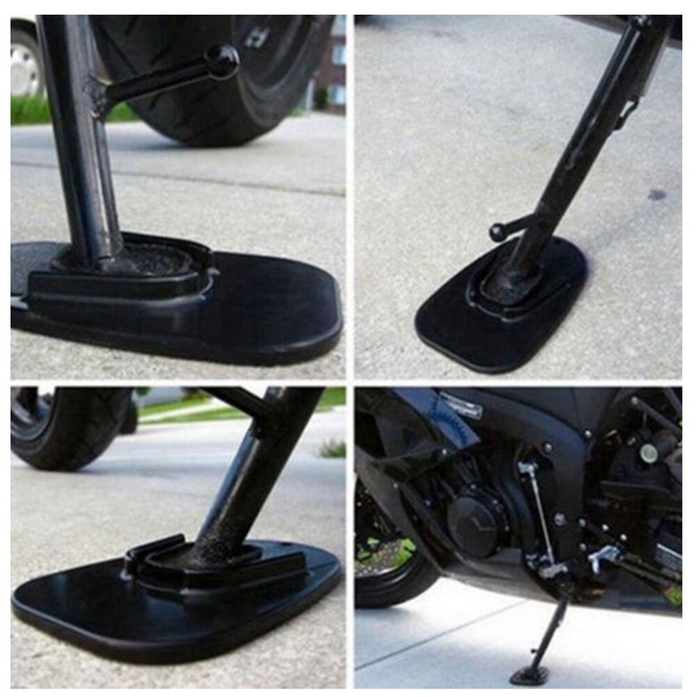 Pata de cabra Universal para motocicleta, soporte lateral, placa de soporte para suelo suave, estacionamiento al aire libre