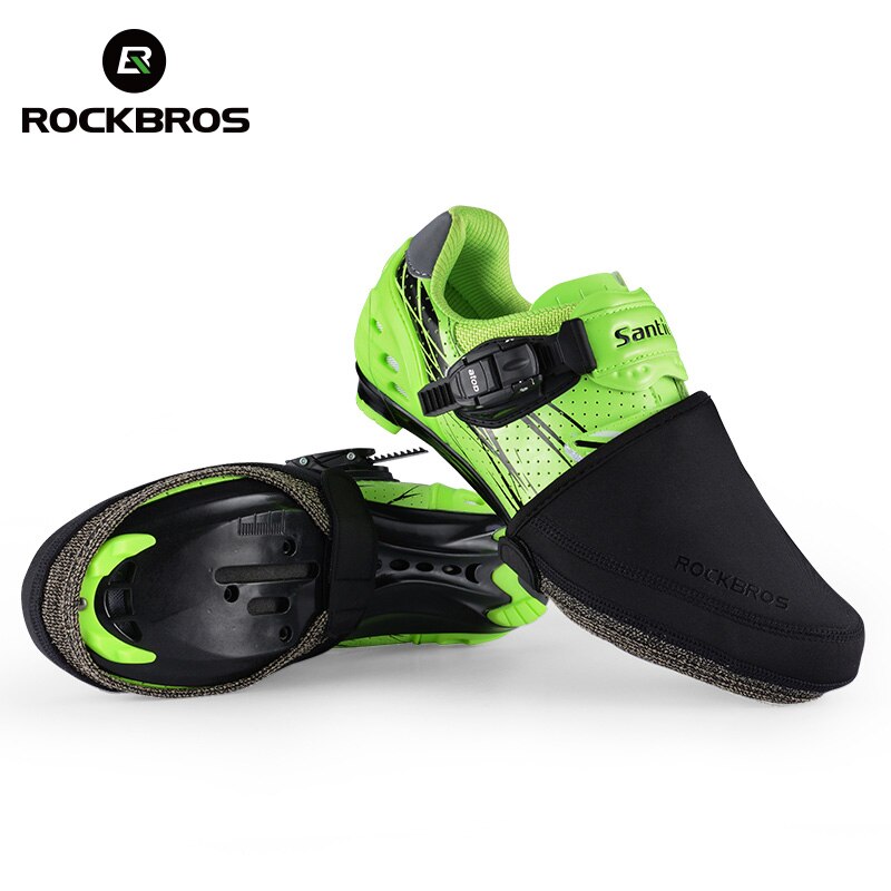 ROCKBROS Cycling Bike Shoes Cover Windproof Abrasion Resistant Fabric Keep Warm Half Overshoe MTB Road Bicycle Shoe Covers Black
