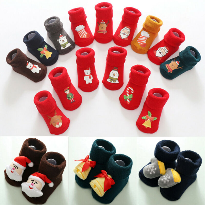 Goocheer 0-18Months Peuter Baby Meisje Jongen Kerst Mode Winter Anti-Slip Sokken Slipper Schoenen Laarzen Eerste Wandelaars