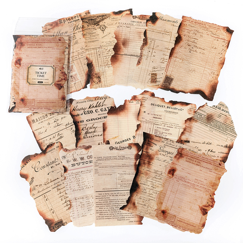 30 Uds. De fragmentos de mapas de papel de Material Vintage, planificador diario basura decorativo, bricolaje, álbum de recortes, Collage, papel de fondo artesanal: Caqui oscuro