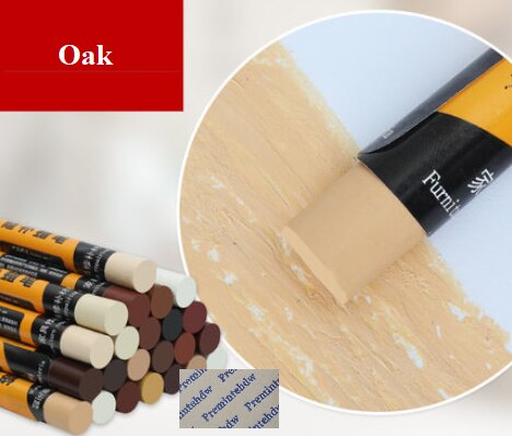 4 Teile/los Dia.12 * L97mm Möbel Kreide Holz Reparatur Wachs Füllstoff Schrank berühren hoch Kitt Farbe Stock: Eiche
