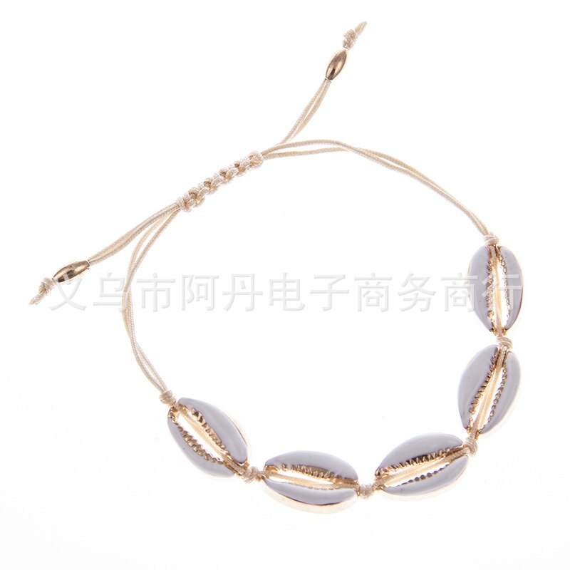 Vintage Gold Color Cowrie Shell Anklet for Women Bracelet on The Leg Foot Chain Girls Beach Ankle Jewelry: quanbai anklet