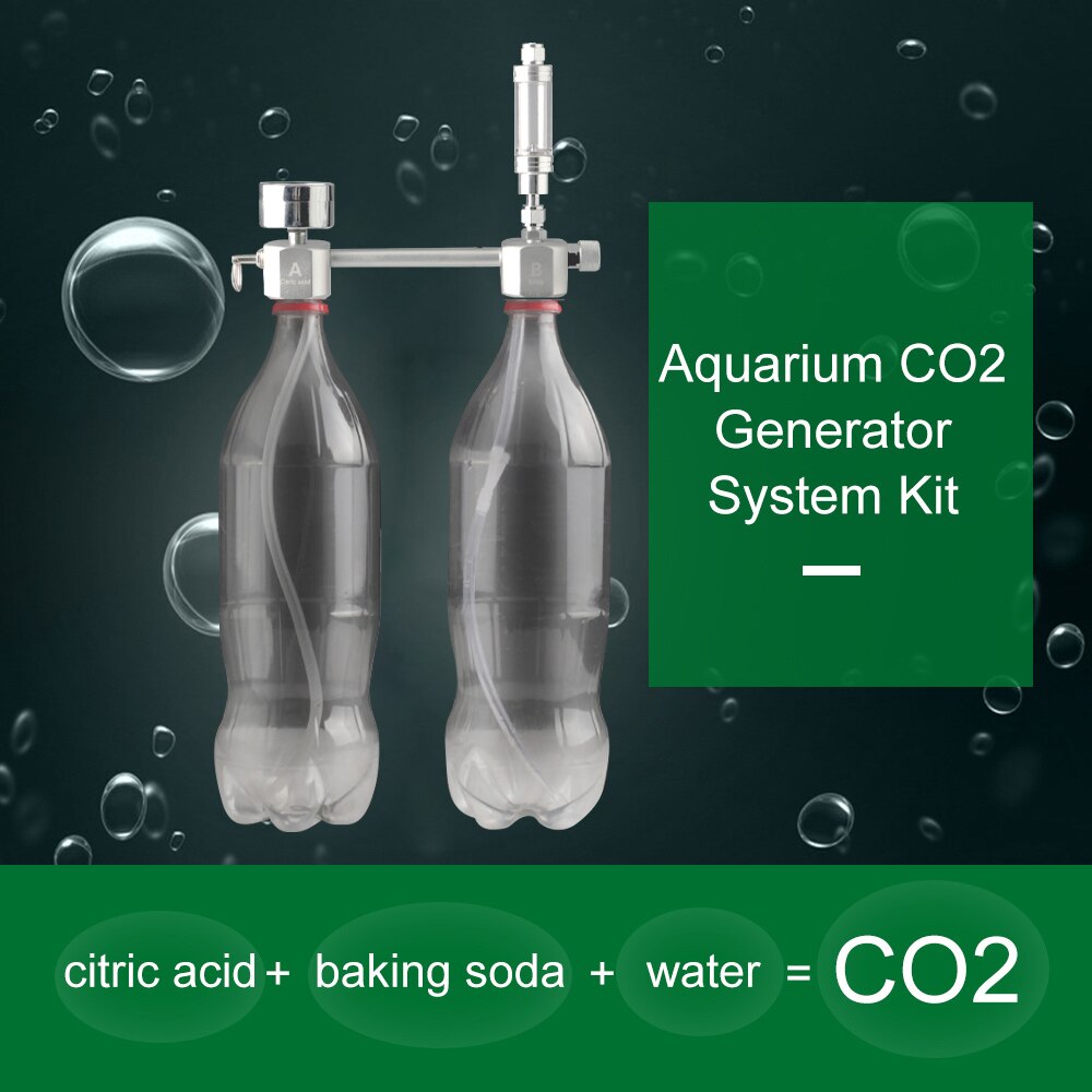 Aquarium DIY CO2 Generator System Kit CO2 Generator System Solenoid Valve Bubble Counter & Check Carbon Dioxide Reactor Kit