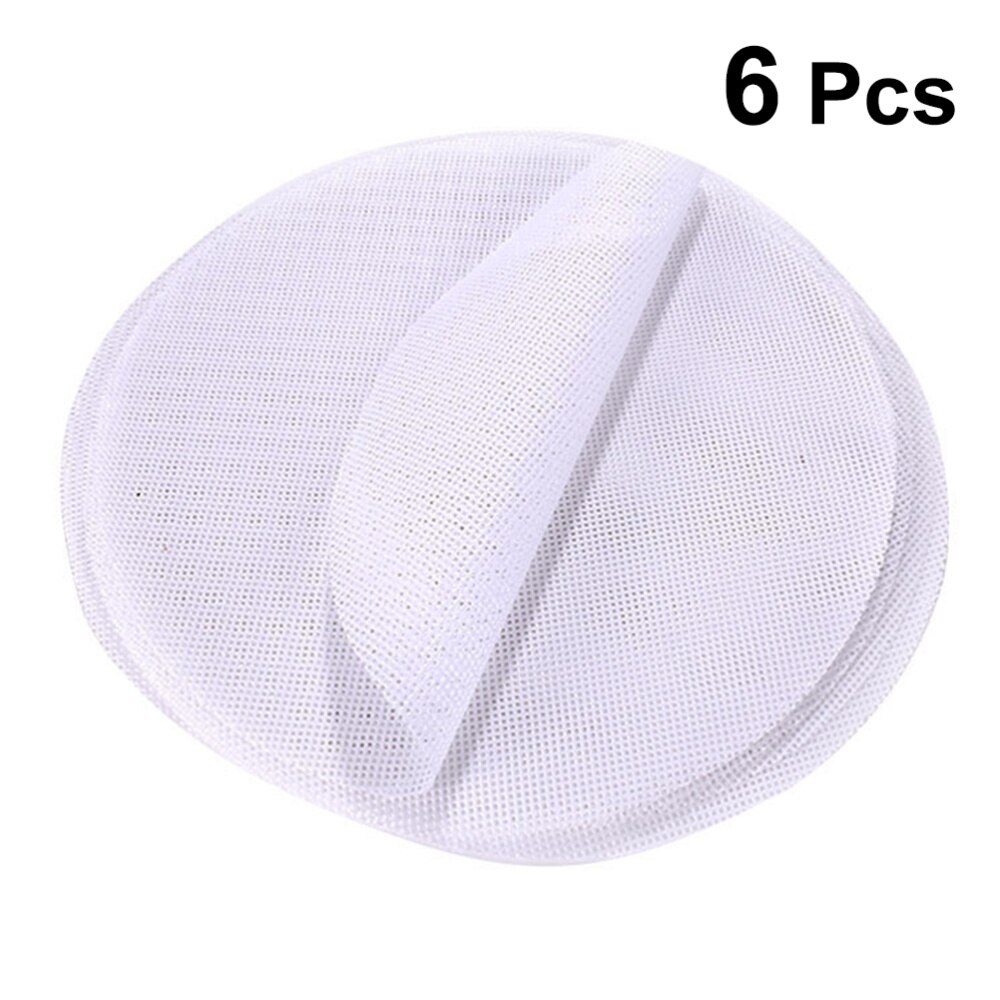5 st återanvändbart kök silikon ångmask non-stick pad rund form dumplings matta ångad bullar bakverk bakverk dim sum mesh-dia: Vit 3
