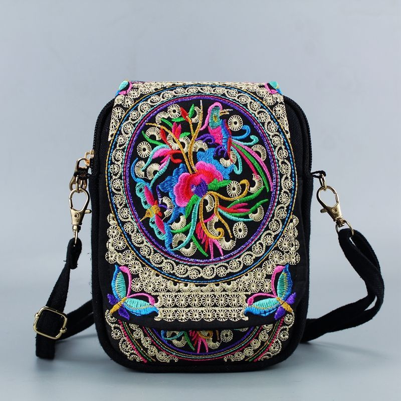 Local stock Women Lady Ethnic Bag Wallet Shoulder Bag Embroidered Crossbody Clutch Purse