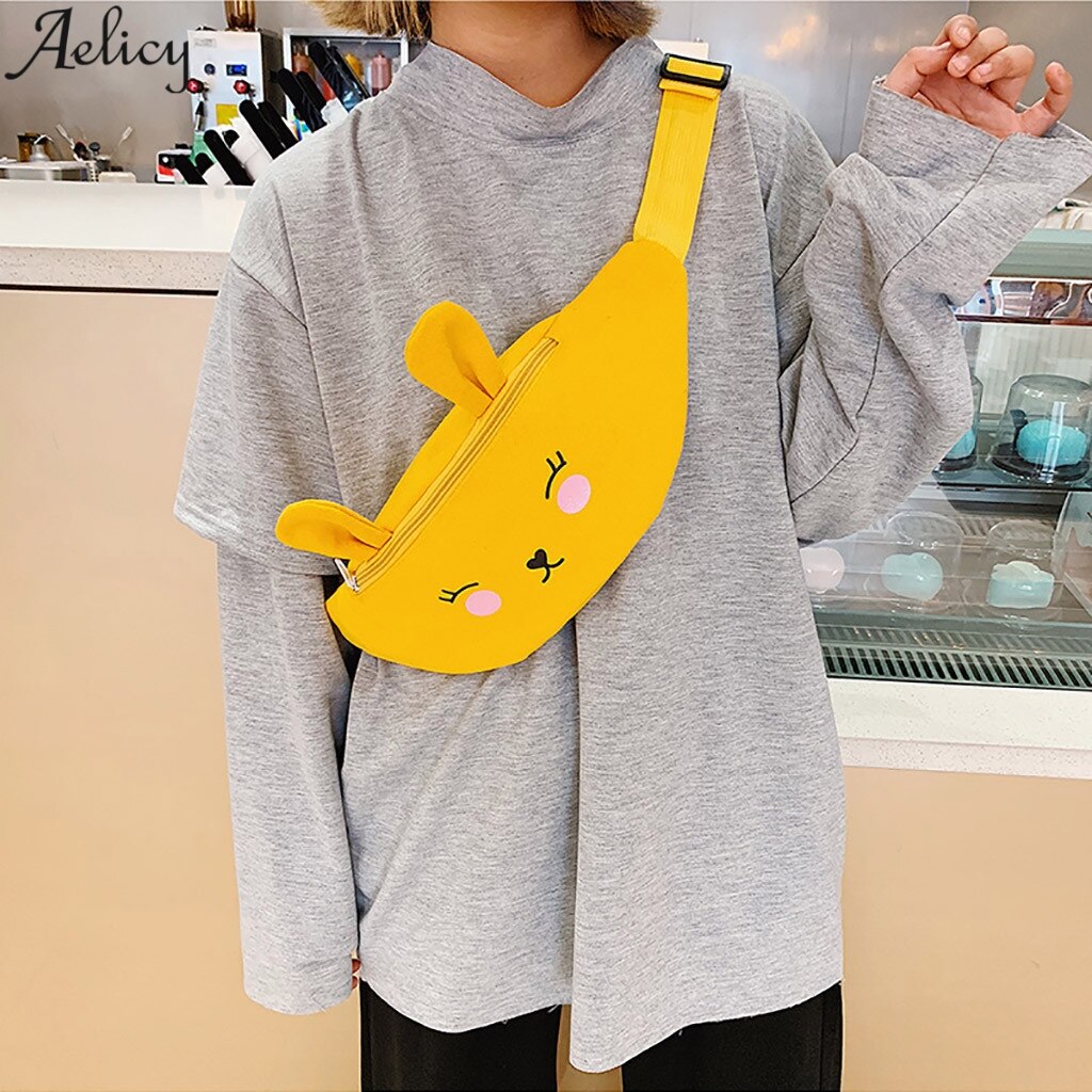 Aelglacial mignon taille sacs femmes poitrine sac femme toile frais couleur sac à main enfant Jokerphone pochette sac à bandoulière