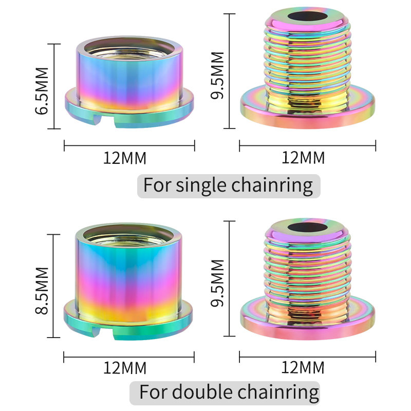 MUQZI 4/5PCS Kettingblad Bouten Enkele Dubbele Kettingblad Schroeven Mountain Road MTB Crank Bouten 6.5/8.5mm