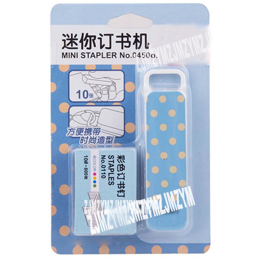 Mini agrafeuse en plastique multicolore pour enfants, 12 pièces, Mini agrafeuse mignonne avec pinces à papier, fournitures scolaires, , taille 0450 8x2.1x1.5CM
