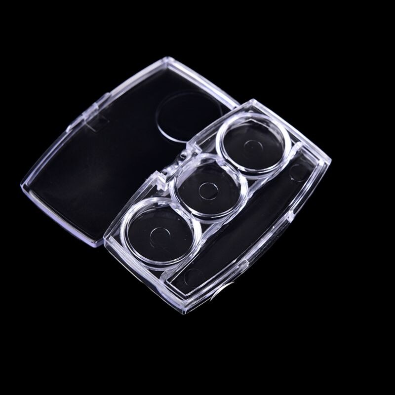 Estuche de plástico para sombra de ojos Vacío claro, caja de lápices de labios con forma rectangular, bandeja de paleta de pigmentos, dispensador de maquillaje, herramienta cosmética