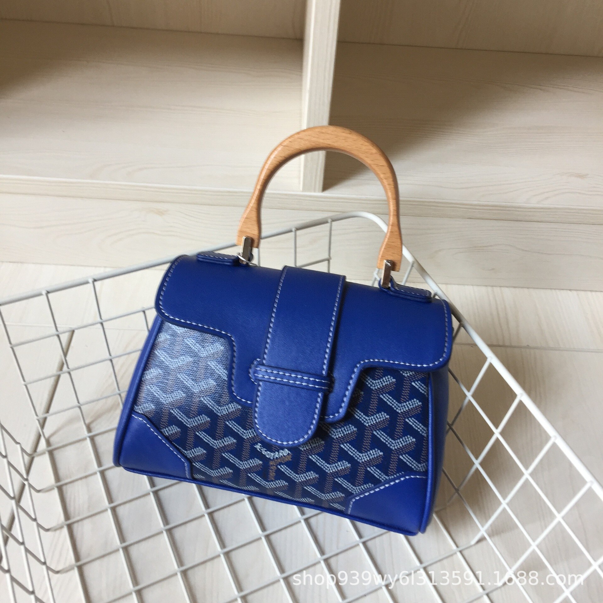 neue herbst und winter handtaschen net rot hund zahn messenger frauen tasche schulter tasche messenger tasche: blue