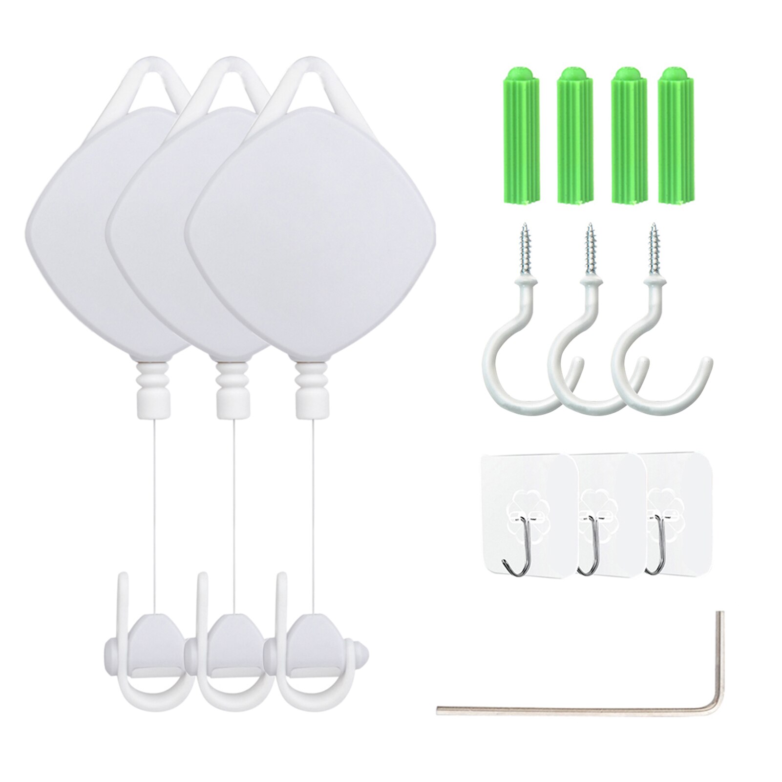 Data Cable Hook Kit Simple Intelligent Cord Manager Tool VR PC cable hook for Oculus quest2/HTVive/ Rift S/PS: 3PCS White