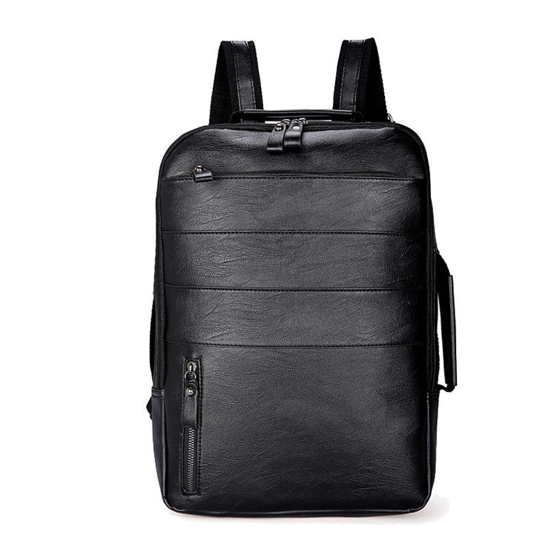 bolso Casual de para hombre, mochila impermeable para hombre y mujer, mochila de cuero PU de para viajes, mochila para ordenador portátil